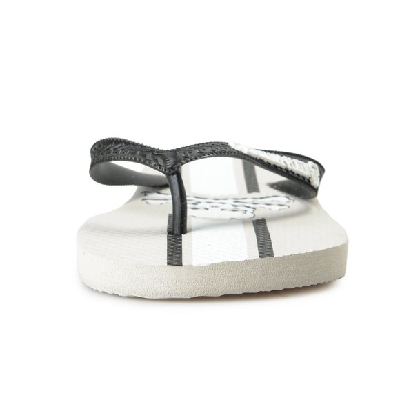 Philipp Plein Grey Rubber Logo Print Flip Flops Shoes main image 4